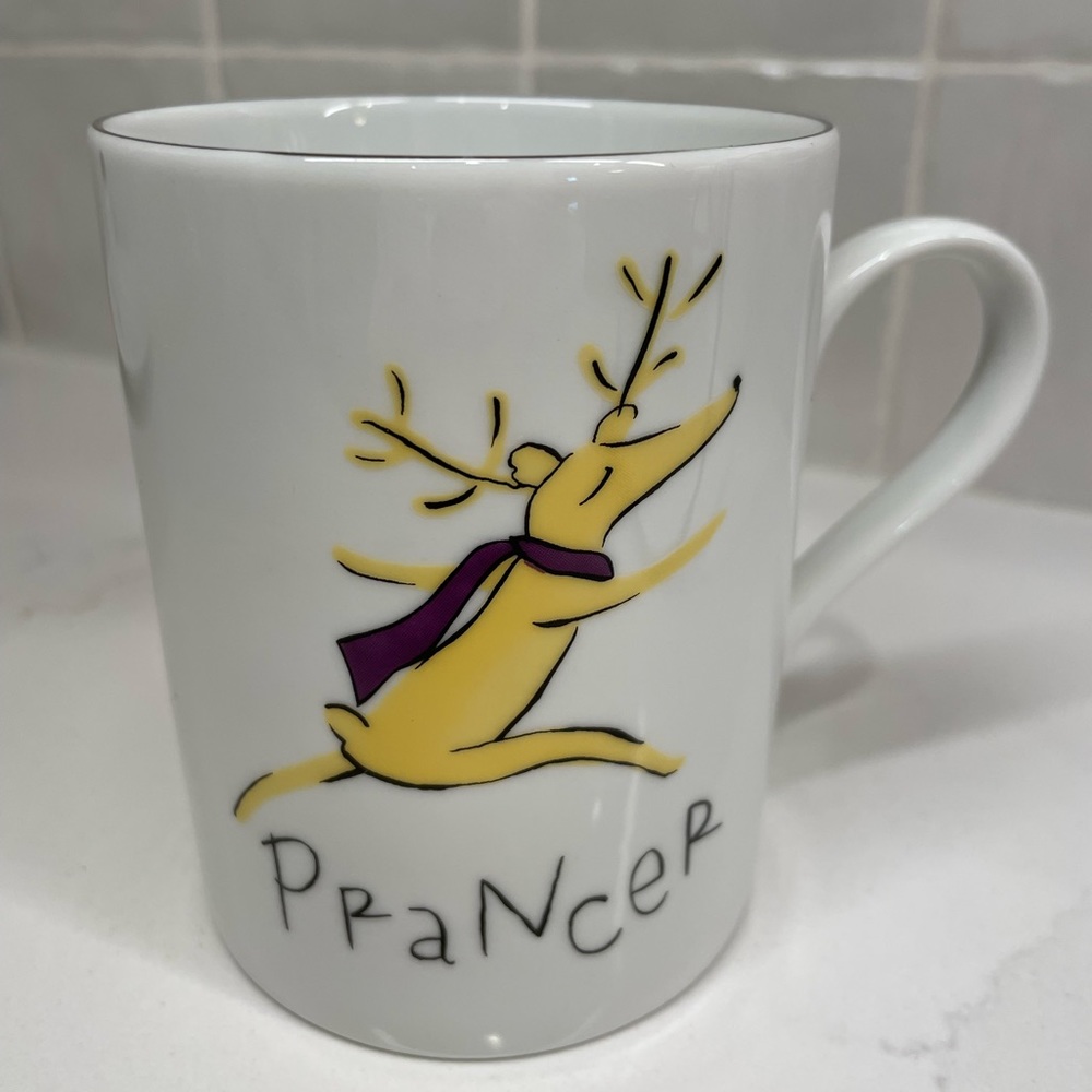 Pottery Barn Prancer Reindeer Mug